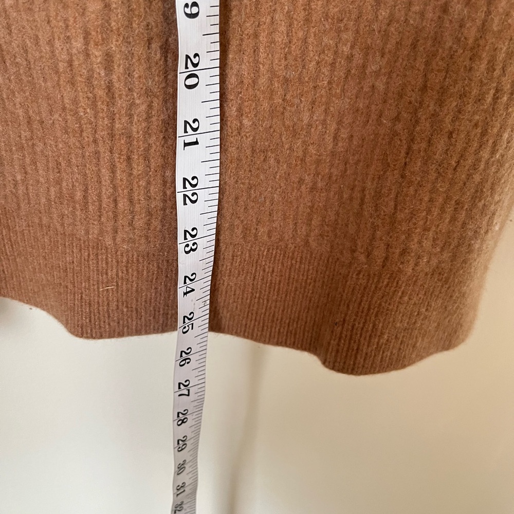Everlane Brown neutral 100% Wool cozy Ribbed Women's Cardigan XL - Picture 5 of 11